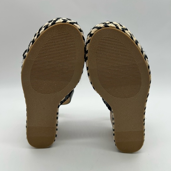 DV by Dolce Vita Black Vegan Wedge Sandals Size 8 NWB - Picture 9 of 12